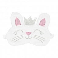 Маска для сна `MISS PINKY` `FAVS` мягкая (Котик белый)