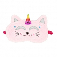 Маска для сна `MISS PINKY` `FAVS` мягкая (Котик розовый)