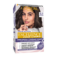 Крем-краска для волос `LOREAL` `EXCELLENCE` COOL CREME тон 5.11 (Светло - Каштановый)