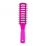 Щетка для волос `LADY PINK` `FAVS` массажная вентилируемая квадратная розовая