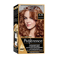 Краска для волос `LOREAL` `PREFERENCE` тон 6.35/A3 (Гавана) 40 мл