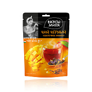 Чай черный `ВКУСЫ МИРА` среднелистовой с ароматом манго Цветочный манго 50 г