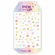 Наклейки для ногтей `PINK UP` `DECOR` CUTE COLLECTION 3D переводные тон 91