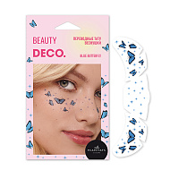 Набор переводных тату-веснушек `DECO.` FAIRYCORE by Miami tattoos (blue butterfly)