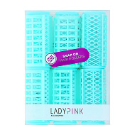 Бигуди с зажимом `LADY PINK` `BASIC` PROFESSIONAL мятные