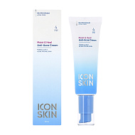 Крем для лица `ICON SKIN` ANTI-ACNE увлажняющий (для кожи, склонной к акне) 50 мл