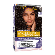 Крем-краска для волос `LOREAL` `EXCELLENCE` COOL CREME тон 3.11 (Темно - Каштановый)