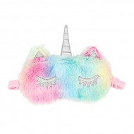 Маска для сна `MISS PINKY` `FAVS` мягкая (Единорог разноцветный)