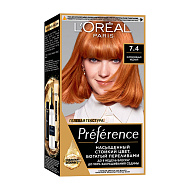 Краска для волос `LOREAL` `PREFERENCE` тон Р74 (Манго интенс. Медный)