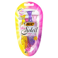 Станок для бритья одноразовый `BIC` MISS SOLEIL с тройным лезвием 4 шт